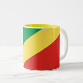 Tasse 2 Couleurs Drapeau de la République du Congo (Devant droit)