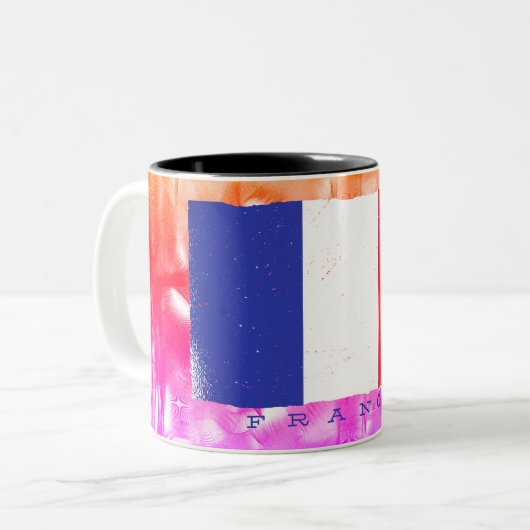 Tasse 2 Couleurs Drapeau de la République française (Devant gauche)