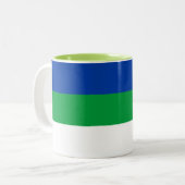 Tasse 2 Couleurs Drapeau de la République Komi (Devant gauche)