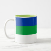 Tasse 2 Couleurs Drapeau de la République Komi (Gauche)