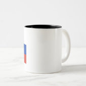Tasse 2 Couleurs Drapeau de la Russie (Devant droit)