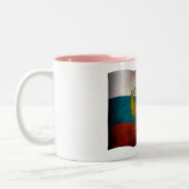 Tasse 2 Couleurs Drapeau de la Russie qui flotte (Gauche)