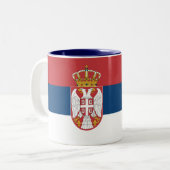 Tasse 2 Couleurs Drapeau de la Serbie (Devant gauche)