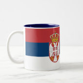 Tasse 2 Couleurs Drapeau de la Serbie (Gauche)