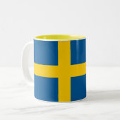 Tasse 2 Couleurs Drapeau de la Suède (Devant gauche)