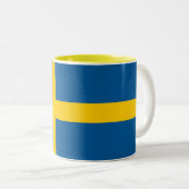 Tasse 2 Couleurs Drapeau de la Suède (Devant droit)