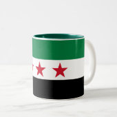 Tasse 2 Couleurs Drapeau de la Syrie (Devant droit)