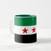 Tasse 2 Couleurs Drapeau de la Syrie (Devant gauche)