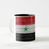 Tasse 2 Couleurs Drapeau de la Syrie (Devant gauche)
