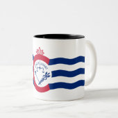 Tasse 2 Couleurs Drapeau de la ville de Cincinnati (Devant droit)