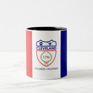 Tasse 2 Couleurs Drapeau de la ville de Cleveland