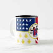 Tasse 2 Couleurs Drapeau de la ville de Detroit (Devant gauche)