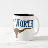 Tasse 2 Couleurs Drapeau de la ville de Fort Worth (Devant droit)