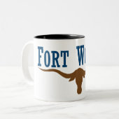 Tasse 2 Couleurs Drapeau de la ville de Fort Worth (Devant gauche)