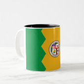 Tasse 2 Couleurs Drapeau de la ville de Los Angeles (Devant gauche)