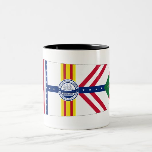 Tasse 2 Couleurs Drapeau de la ville de Tampa (Centre)