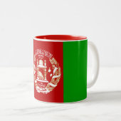 Tasse 2 Couleurs Drapeau de l'Afghanistan patriotique (Devant droit)