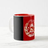 Tasse 2 Couleurs Drapeau de l'Afghanistan patriotique (Devant gauche)