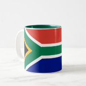 Tasse 2 Couleurs Drapeau de l'Afrique du Sud (Devant gauche)