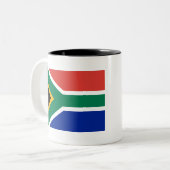 Tasse 2 Couleurs Drapeau de l'Afrique du Sud (Devant gauche)