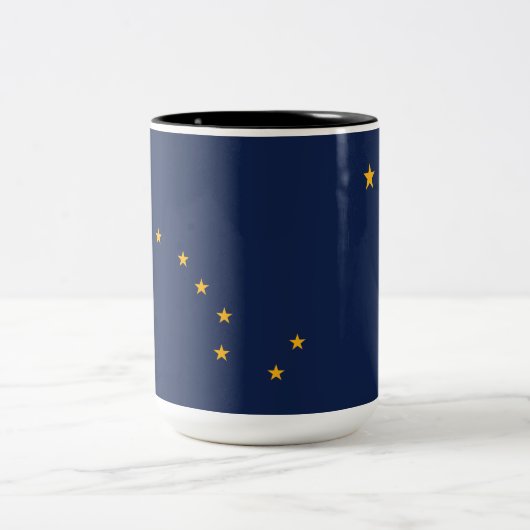 Tasse 2 Couleurs Drapeau de l'Alaska (Centre)