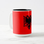 Tasse 2 Couleurs Drapeau de l'Albanie (Devant gauche)