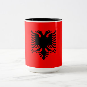 Tasse 2 Couleurs Drapeau de l'Albanie