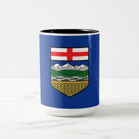 Tasse 2 Couleurs Drapeau de l'Alberta (Centre)