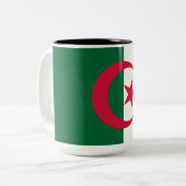 Tasse 2 Couleurs Drapeau de l'Algérie (Devant gauche)