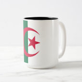 Tasse 2 Couleurs Drapeau de l'Algérie (Devant droit)