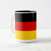 Tasse 2 Couleurs Drapeau de l'Allemagne (Deutschland) (Devant gauche)