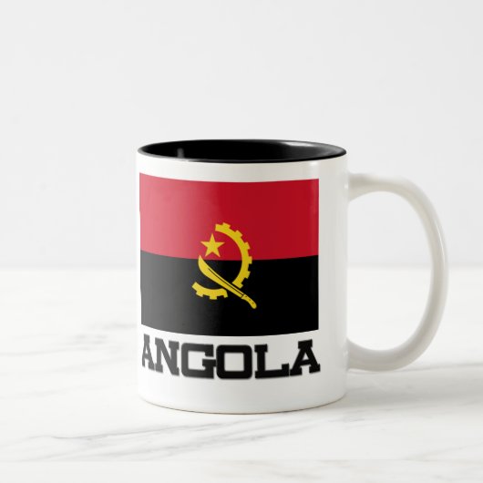Tasse 2 Couleurs Drapeau de l'Angola (Droit)
