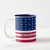 Tasse 2 Couleurs Drapeau de l'atoll de Bikini Patriotique (Gauche)