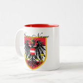Tasse 2 Couleurs Drapeau de l'Autriche (Devant gauche)