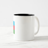 Tasse 2 Couleurs Drapeau de l'Azerbaïdjan (Devant droit)