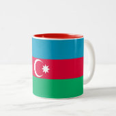 Tasse 2 Couleurs Drapeau de l'Azerbaïdjan patriotique (Devant droit)
