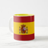 Tasse 2 Couleurs Drapeau de l'Espagne (Devant gauche)