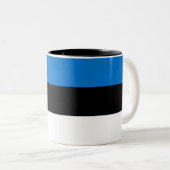 Tasse 2 Couleurs Drapeau de l'Estonie (Devant droit)
