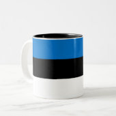 Tasse 2 Couleurs Drapeau de l'Estonie (Devant gauche)
