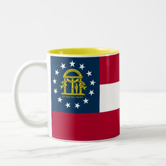 Tasse 2 Couleurs Drapeau de l'État de Géorgie (Gauche)