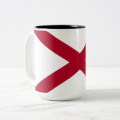 Tasse 2 Couleurs Drapeau de l'état de l'Alabama (Devant gauche)