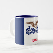 Tasse 2 Couleurs Drapeau de l'État de l'Iowa (Devant gauche)