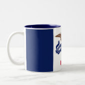 Tasse 2 Couleurs Drapeau de l'État de l'Iowa (Gauche)