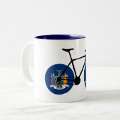 Tasse 2 Couleurs Drapeau de l'État de New York Cyclisme (Devant gauche)
