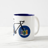 Tasse 2 Couleurs Drapeau de l'État de New York Cyclisme (Devant droit)
