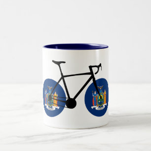 Tasse 2 Couleurs Drapeau de l'État de New York Cyclisme