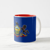 Tasse 2 Couleurs Drapeau de l'État de Pennsylvanie (Devant droit)