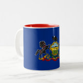 Tasse 2 Couleurs Drapeau de l'État de Pennsylvanie (Devant gauche)