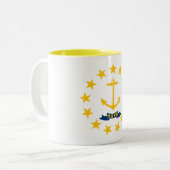 Tasse 2 Couleurs Drapeau de l'État de Rhode Island (Devant gauche)