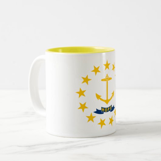 Tasse 2 Couleurs Drapeau de l'État de Rhode Island (Devant gauche)